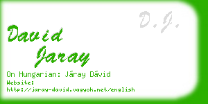 david jaray business card